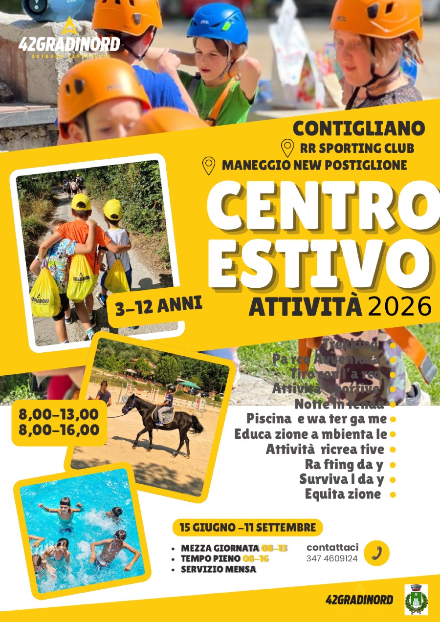 locandina centro estivo 2026